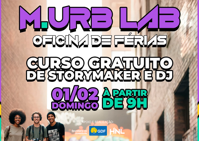 M.urb Lab oferece oficinas gratuitas de DJ e storymaker